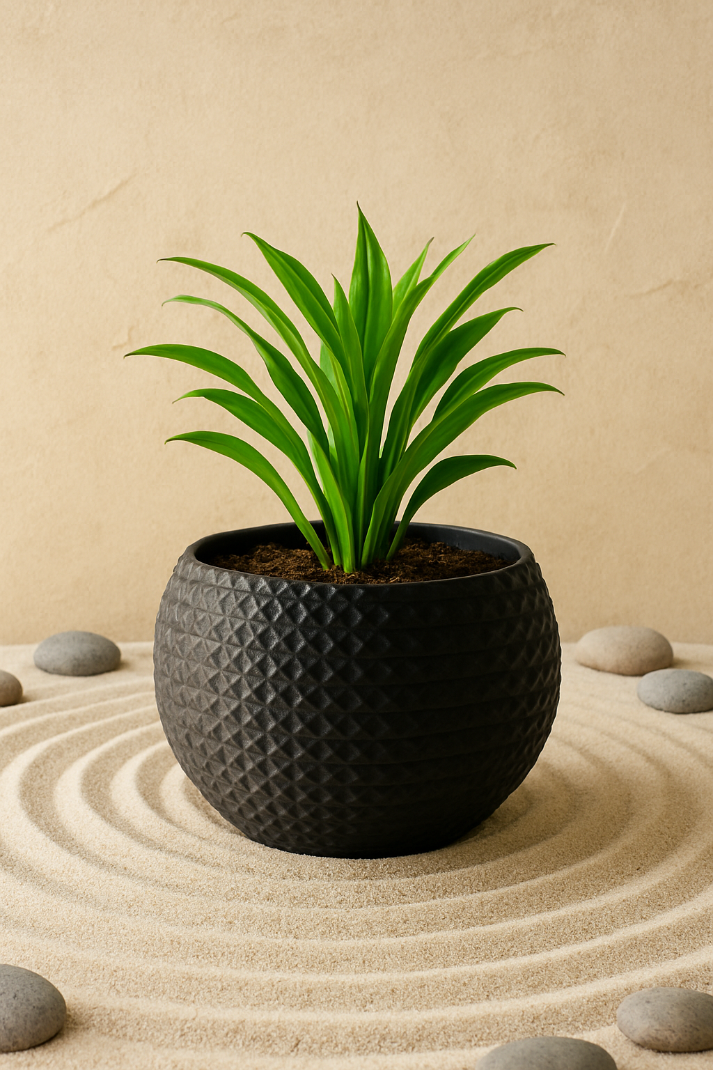 Plant Pot Indoor Flower Planter Plastic Pot Contemporary Diamond Pattern