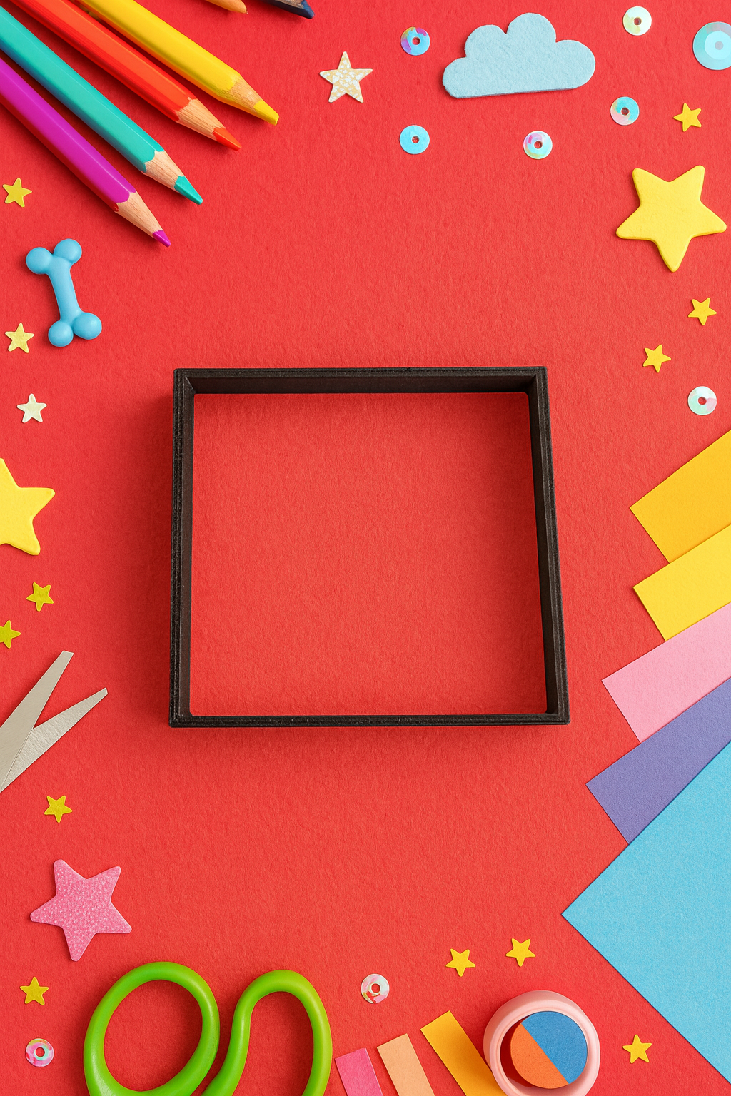 Eco-Friendly Black Square Needle Felting Template – 3D Printed from Recycled Plastic