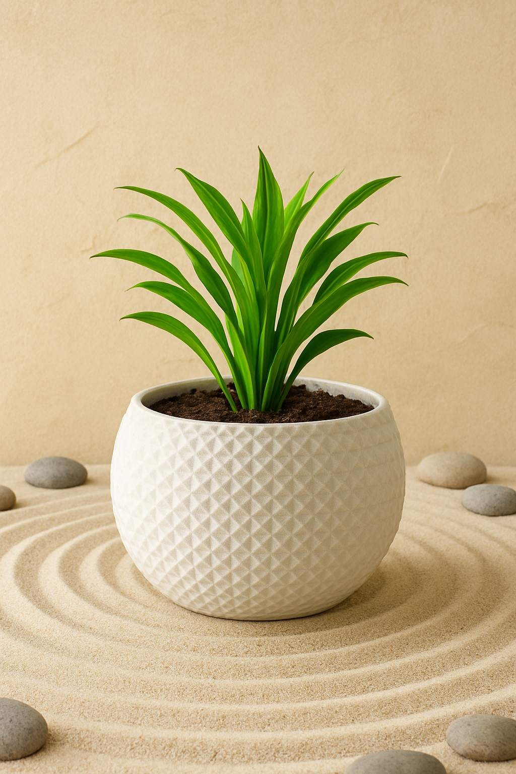 Plant Pot Indoor Flower Planter Plastic Pot Contemporary Diamond Pattern