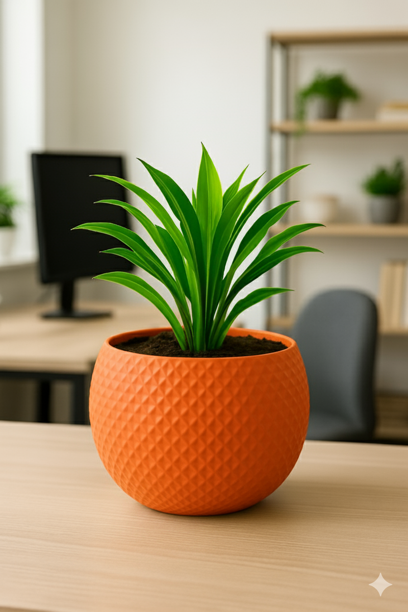 Plant Pot Indoor Flower Planter Plastic Pot Contemporary Diamond Pattern