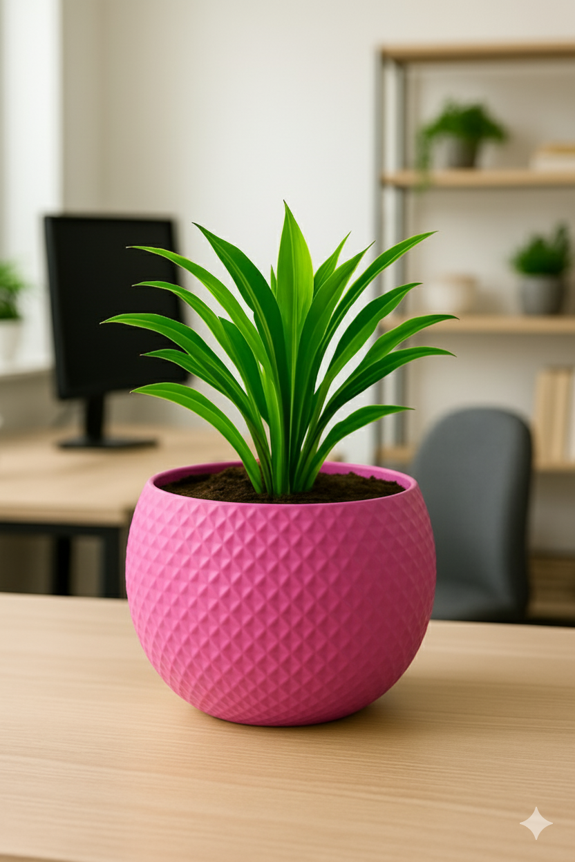 Plant Pot Indoor Flower Planter Plastic Pot Contemporary Diamond Pattern