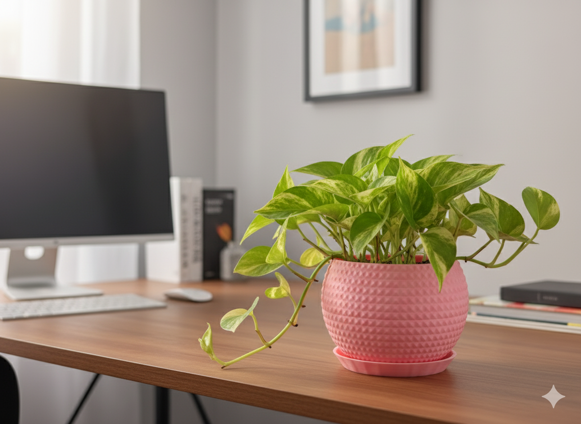 Plant Pot Indoor Flower Planter Plastic Pot Contemporary Diamond Pattern