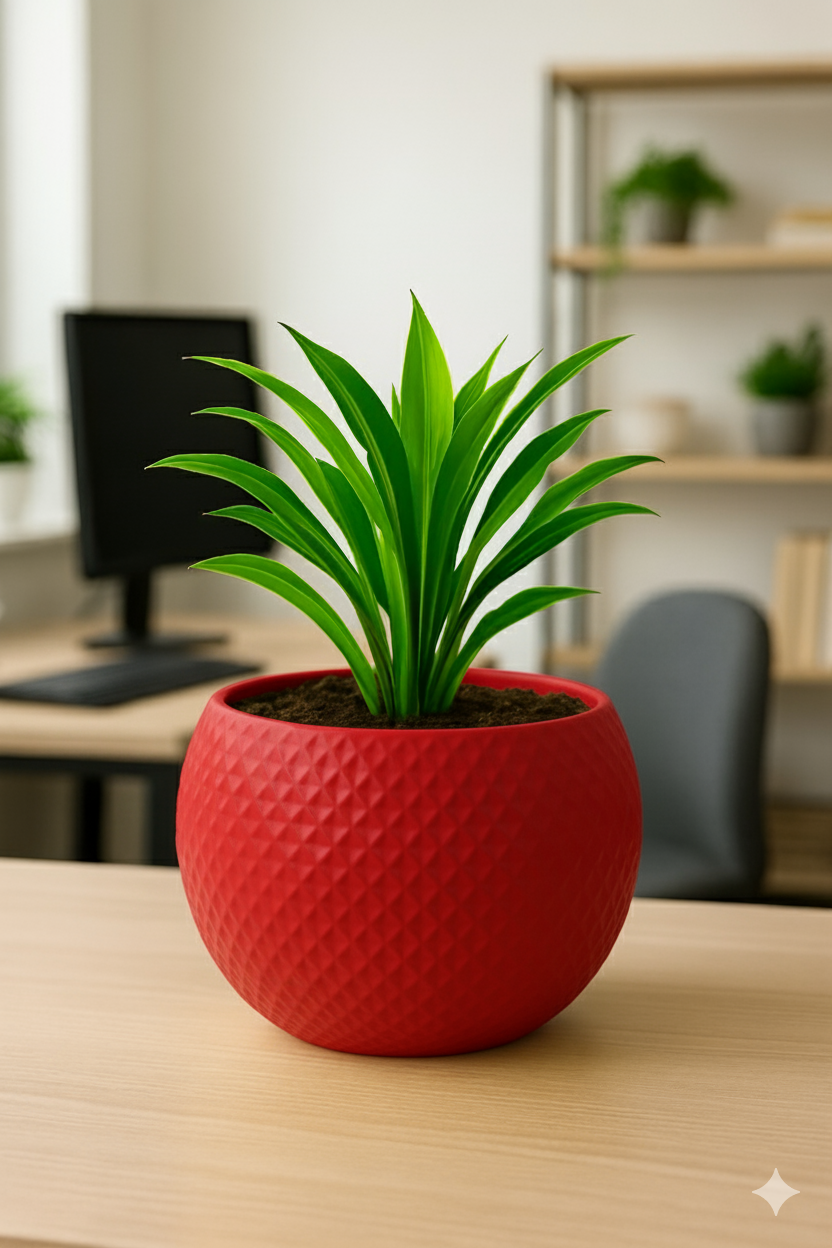 Plant Pot Indoor Flower Planter Plastic Pot Contemporary Diamond Pattern