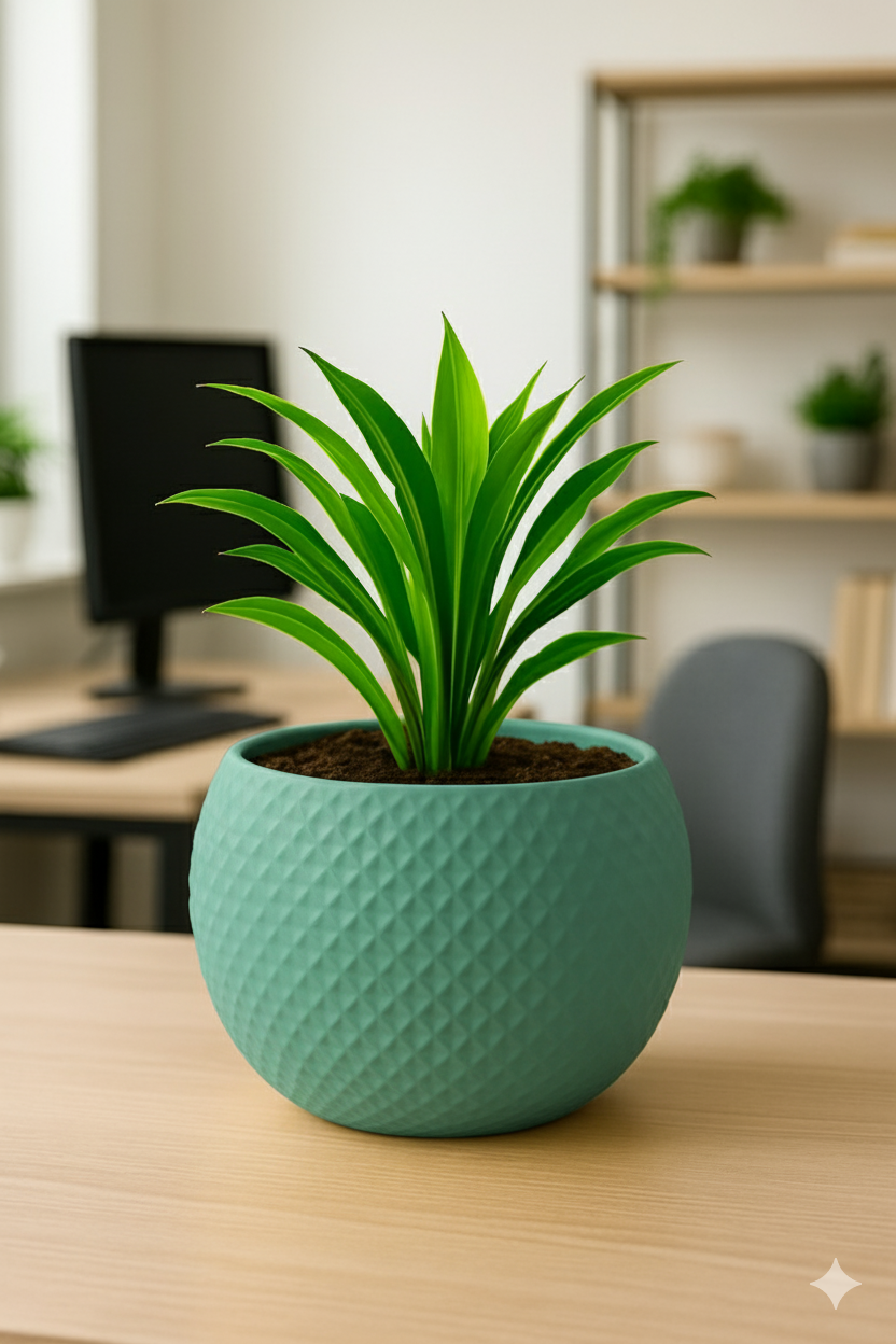 Plant Pot Indoor Flower Planter Plastic Pot Contemporary Diamond Pattern