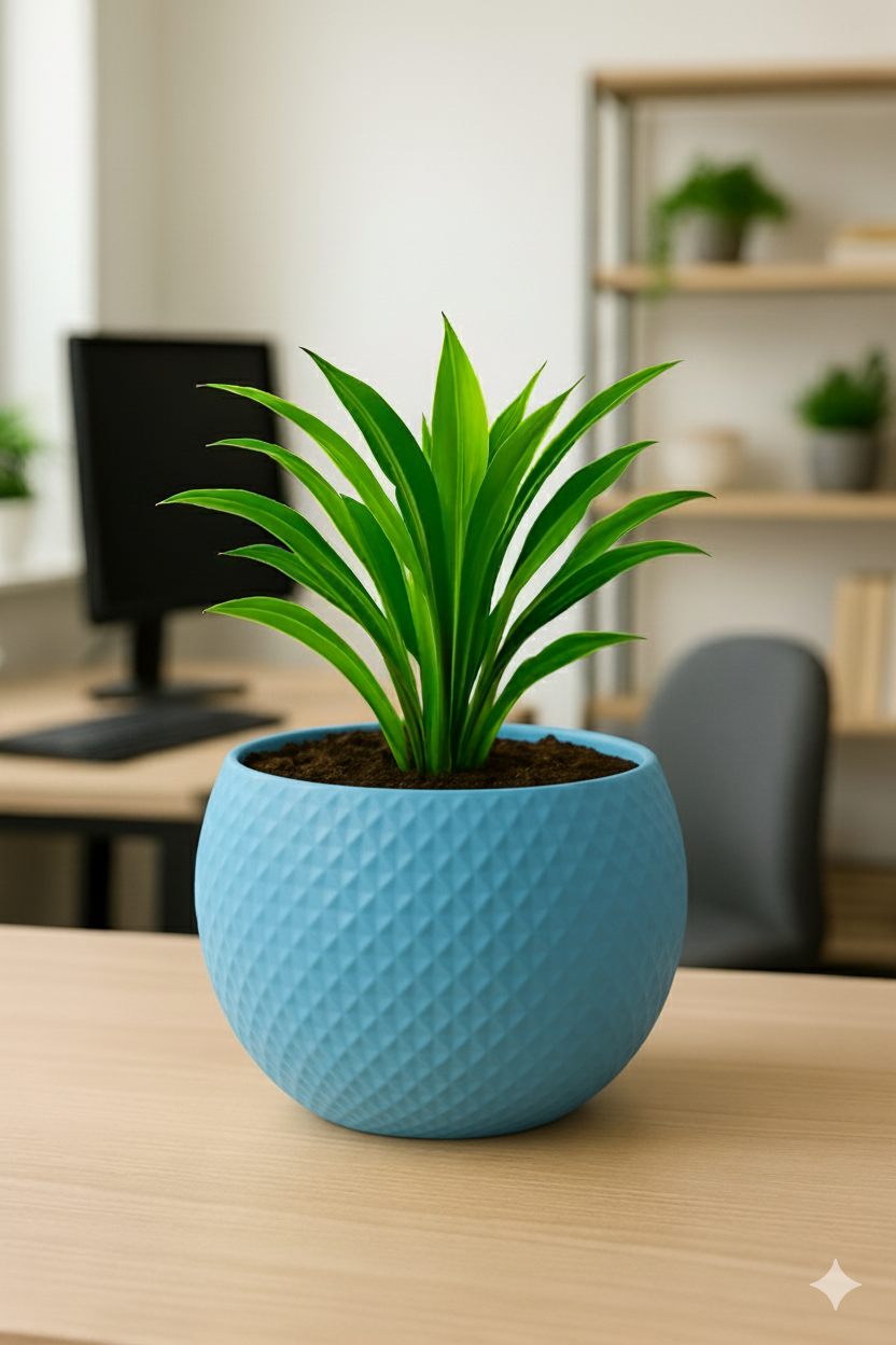 Plant Pot Indoor Flower Planter Plastic Pot Contemporary Diamond Pattern