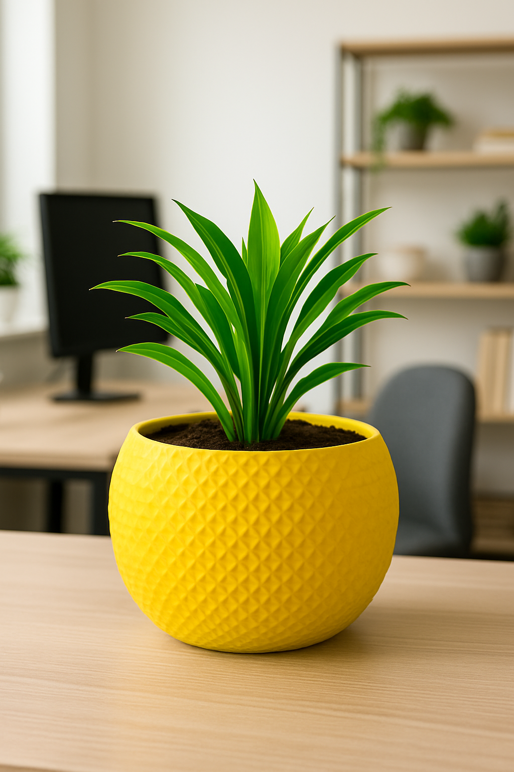 Plant Pot Indoor Flower Planter Plastic Pot Contemporary Diamond Pattern