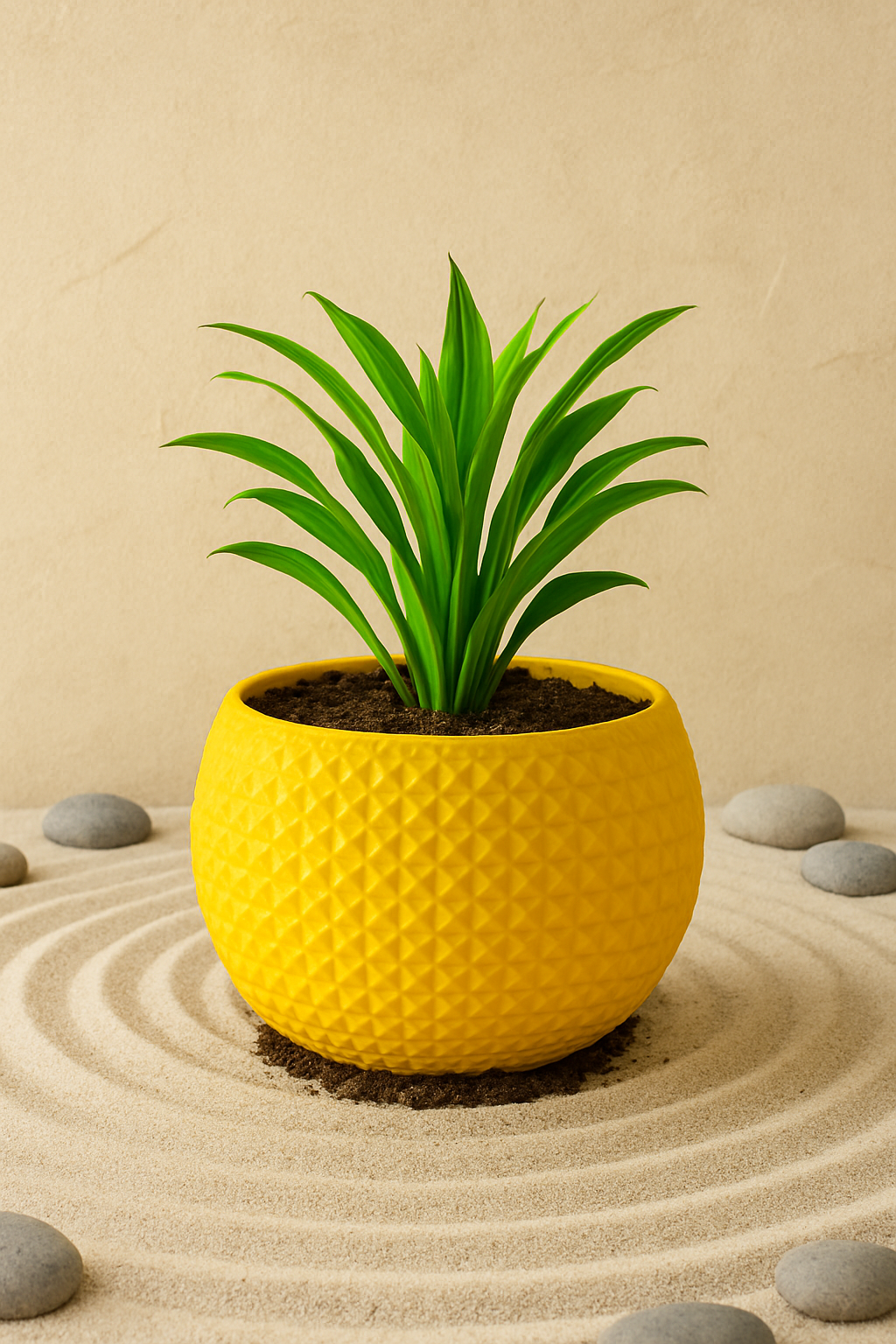 Plant Pot Indoor Flower Planter Plastic Pot Contemporary Diamond Pattern