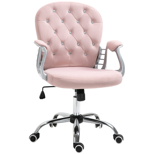 Vinsetto Office Chair for Home Work Study Pink